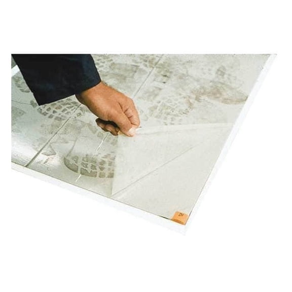 Plasticover Floor Protection Mats,3 ft,5lb,White,PK2 PCS180036-2W