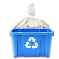 thumbnail image 1 of Plasticplace 14 Gallon Clear Recycling Trash Bags │ 1.2 Mil Garbage Can Liners │ 21"x16"x27’’ (200 Count), 1 of 6