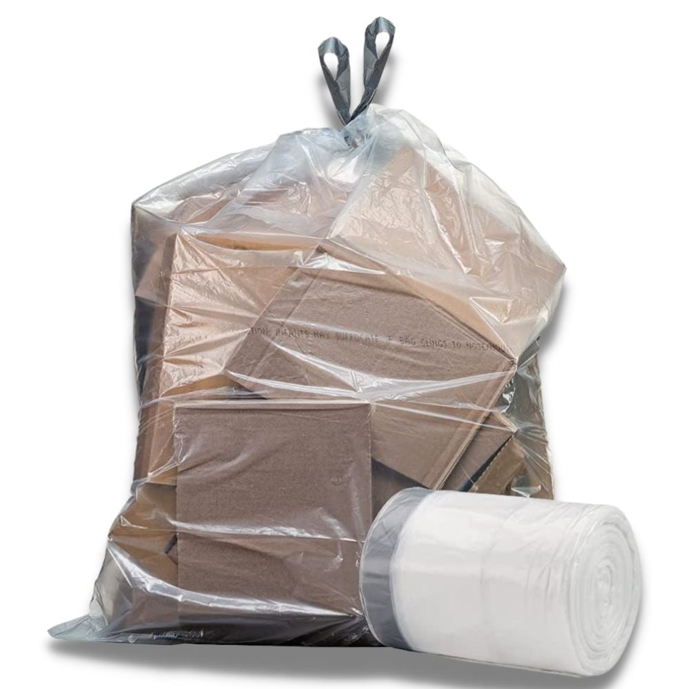 Plasticplace 32-33 Gallon Trash Bags, 1.7 Mil, Black (100 Count