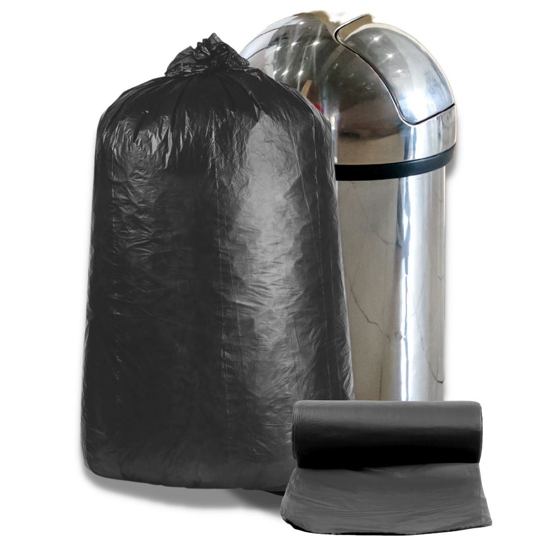 30 - 39 Gallon, 33 X 39 - 30.5 Micron Can Liner / Trash Bags, Black,  100/Case - BGR