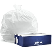 Plasticplace 4 Gallon Trash Bags │ 0.5 Mil │ White Garbage Can Liners │ 17" x 18" (250 Count)