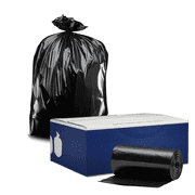 Plasticplace 42 Gallon Contractor Black Trash Bags, 33 x 48, 3.0 Mil Thick Garbage Liners, 32 Count