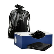 Plasticplace 42 Gallon Contractor Black Trash Bags, 33 x 48, 3.0 Mil Thick Garbage Liners, 50 Count