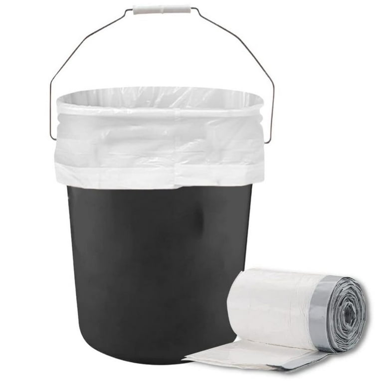 Plasticplace 32-33 gal. Clear Drawstring Trash Bags (Case of 100)