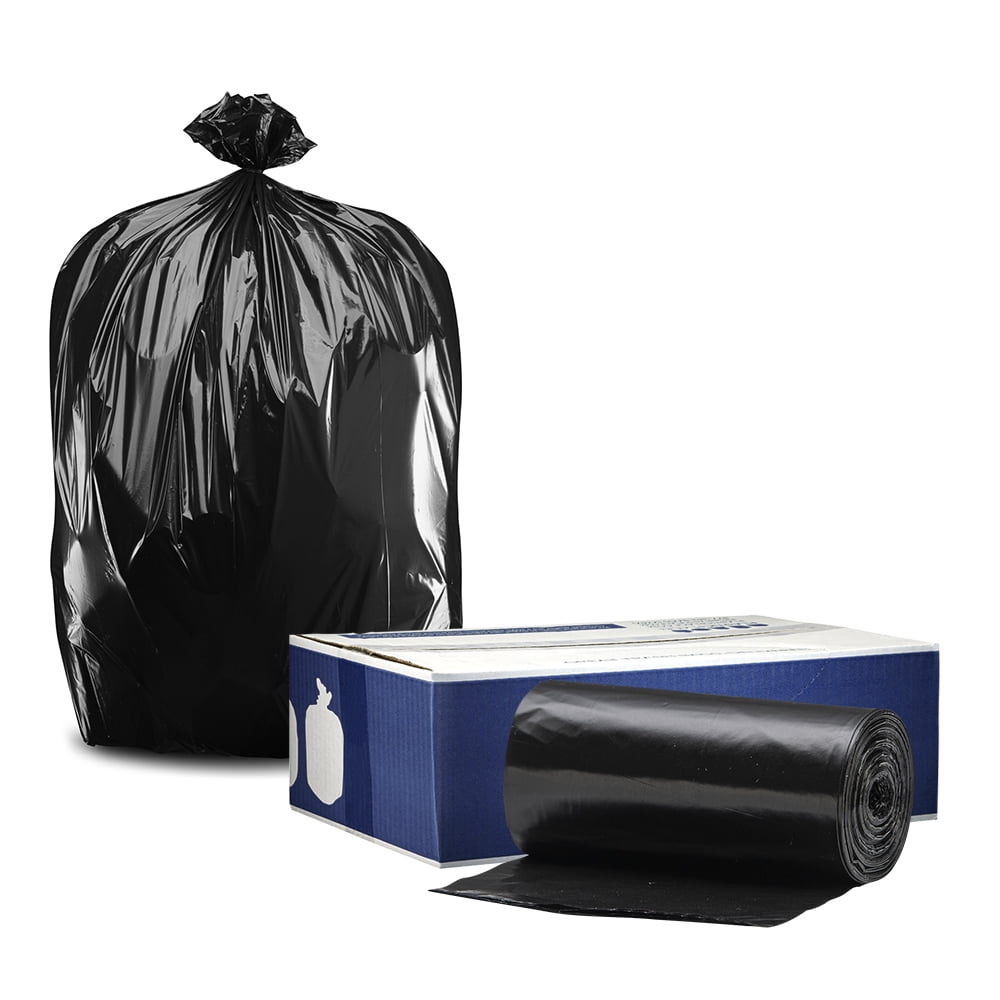 60PCS Ultra Flex Heavy Duty 33 Gallon Trash Bags Garbage Rubbish