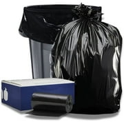Plasticplace 56 Gallon Trash Bags, 2.0 Mil, Black Heavy Duty Garbage