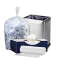 thumbnail image 1 of Plasticplace 7-10 Gallon High-Density Clear Trash Bags, 6 Micron,24"x24"  Garbage Can Liners,1000 Count, 1 of 8