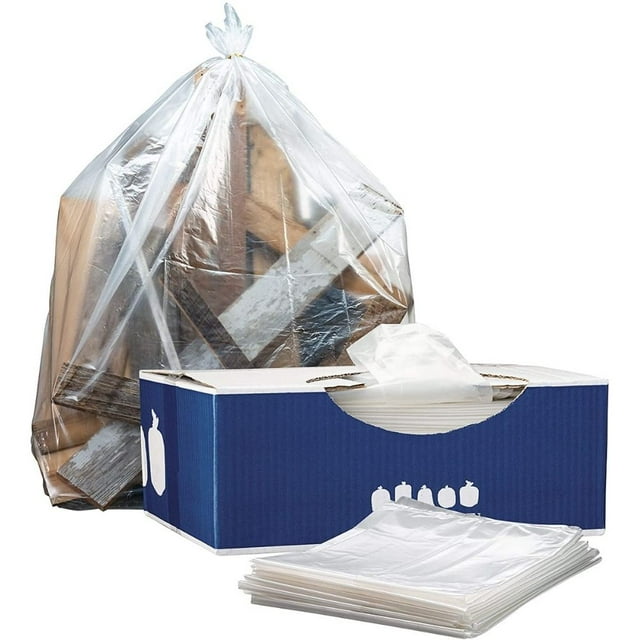 Plasticplace Clear Contractor Trash Bags 5560 Gallon (25 Count