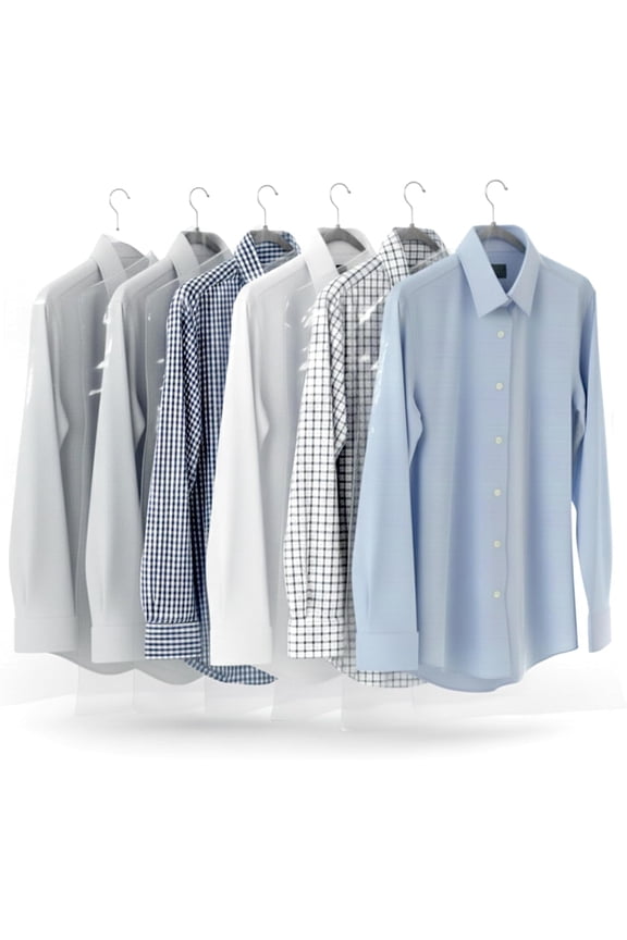 Clear Plastic Hanging Garment Bags, 1.0 Mil Sloped Shoulder Plastic Suit Bags Protect Suits, Dresses, Jackets, Mid-Length Garments, 21" x 4" x 40", 50 Count