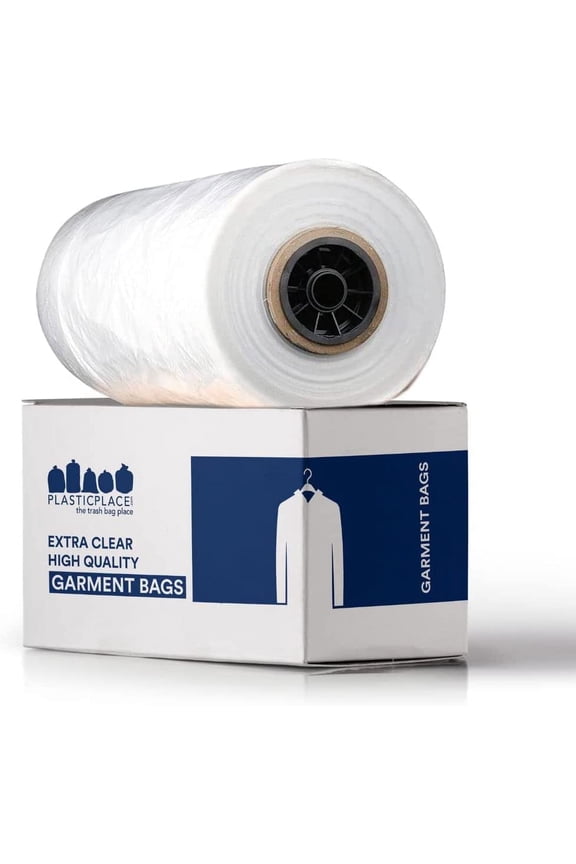 Clear Plastic Hanging Garment Bags, 1.0 Mil Sloped Shoulder Plastic Suit Bags Protect Suits, Dresses, Jackets, Mid-Length Garments, 21" x 7" x 40", 432 Count