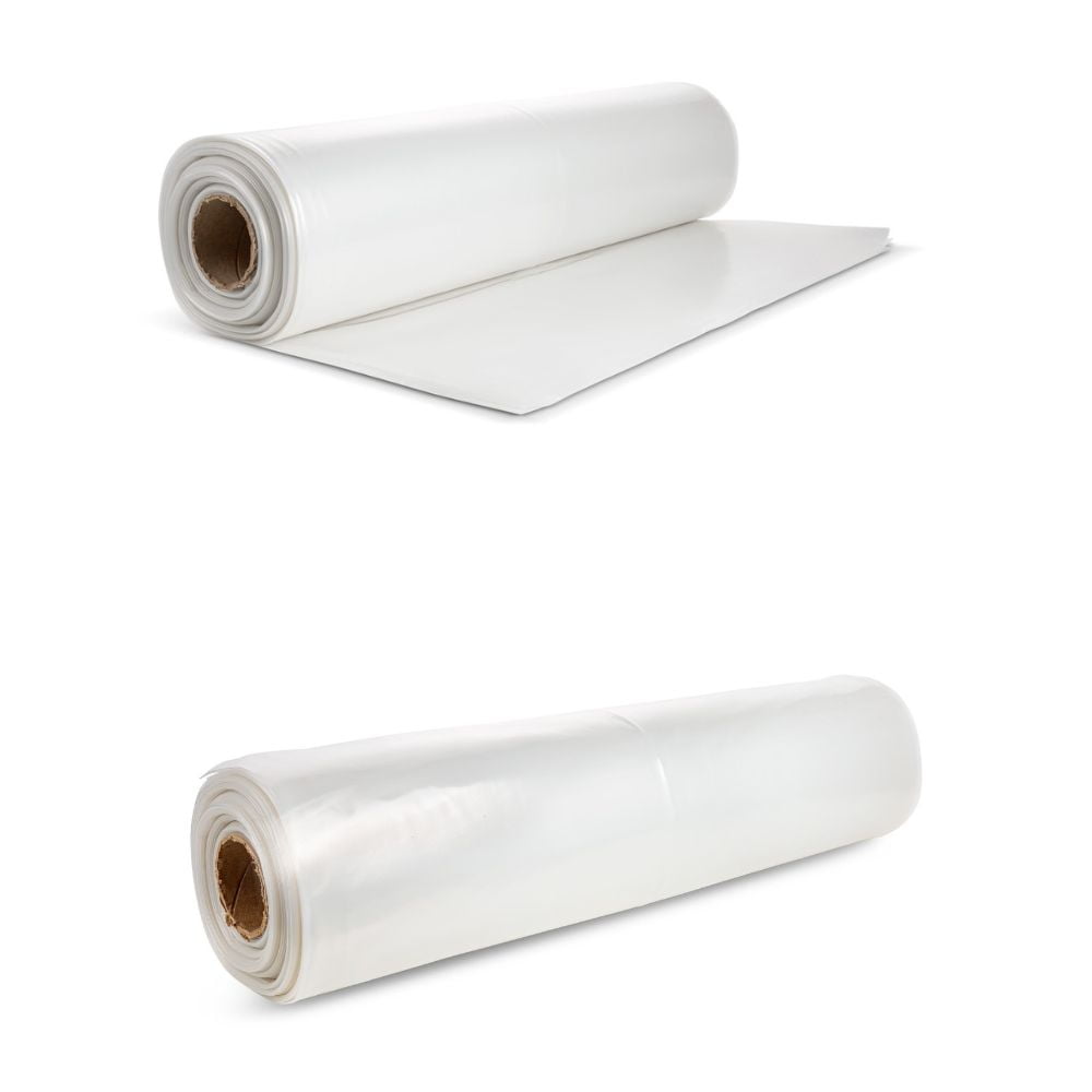 Plasticplace Extra Heavy Clear Plastic Surface Cover Sheeting, 6 Mil, 10' x  100' (1 Roll) 