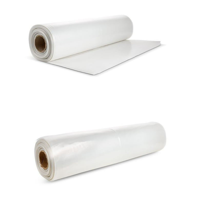 Plasticplace Clear Plastic Sheeting 4 Mil, 10'W x 100'H (1 Roll)