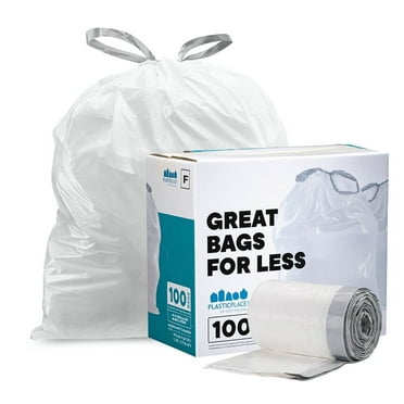 Plasticplace Custom Fit Trash Bags, Compatible with simplehuman Code J ...