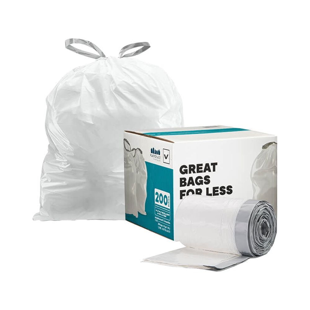 Plasticplace Custom Fit Trash Bags, Compatible with simplehuman Code V