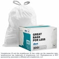 thumbnail image 1 of Plasticplace Custom Fit Trash Bags Compatible with simplehuman Code H, 200 Count, 1 of 8