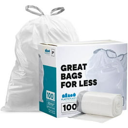 1.2 Gallon Strong Trash Bags Garbage Bags, Bathroom Trash Can Bin Liners,  Small Plastic Bags for home office kitchen, fit 5-6 Liter, 0.8-1.6 and  1-1.5 Gal, Clear (80 counts) 