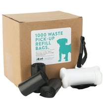 Plasticplace Dog Waste Pick-Up Bags, 1000 Count, Black