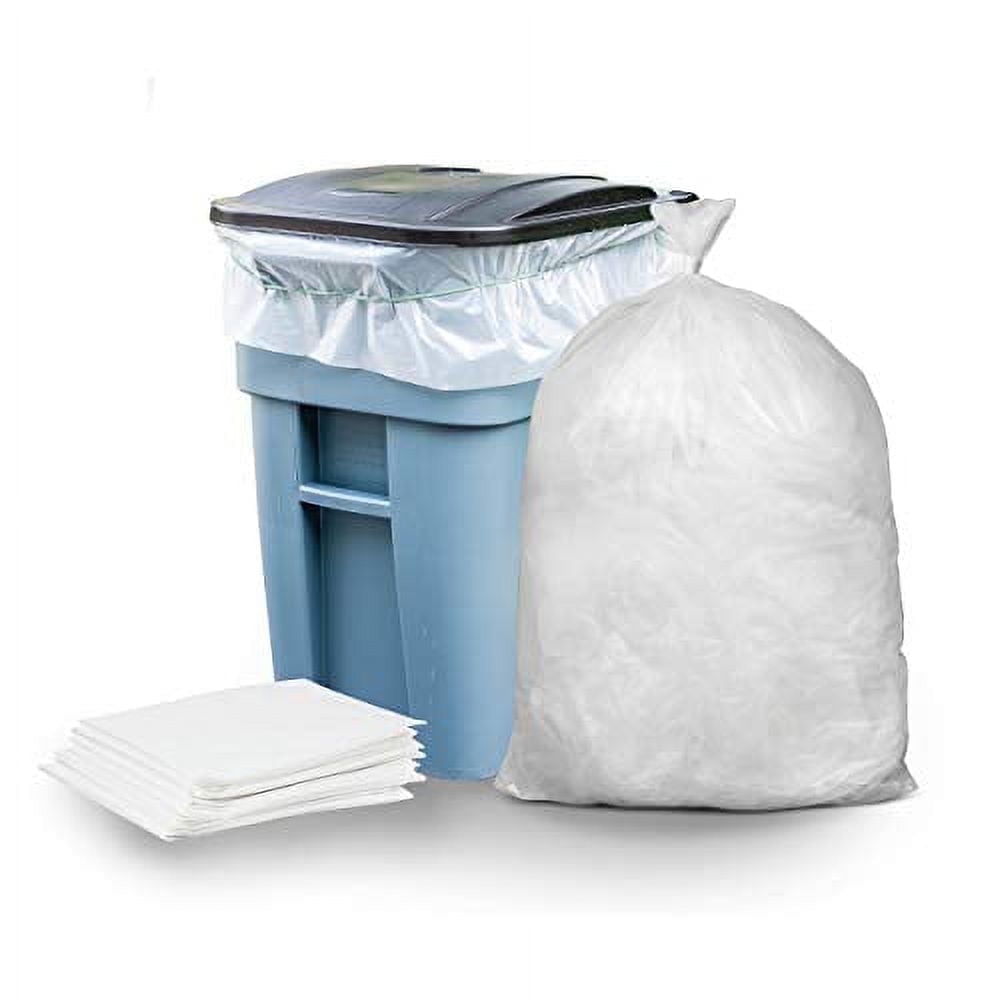 Plasticplace 65 Gallon Trash Bags │ 1.5 Mil │ Clear Heavy Duty Garbage Can Liners │ 50” x 48” (50Count)