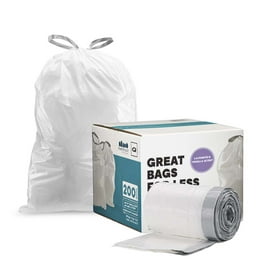  simplehuman Code K Custom Fit Drawstring Trash Bags in  Dispenser Packs, 100 Count, 35-45 Liter / 9.2-12 Gallon, White : Health &  Household