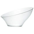 PLASTICPRO Angled Plastic Serving Bowls Clear Disposable Bowls Party Supplies, Large 4Pack