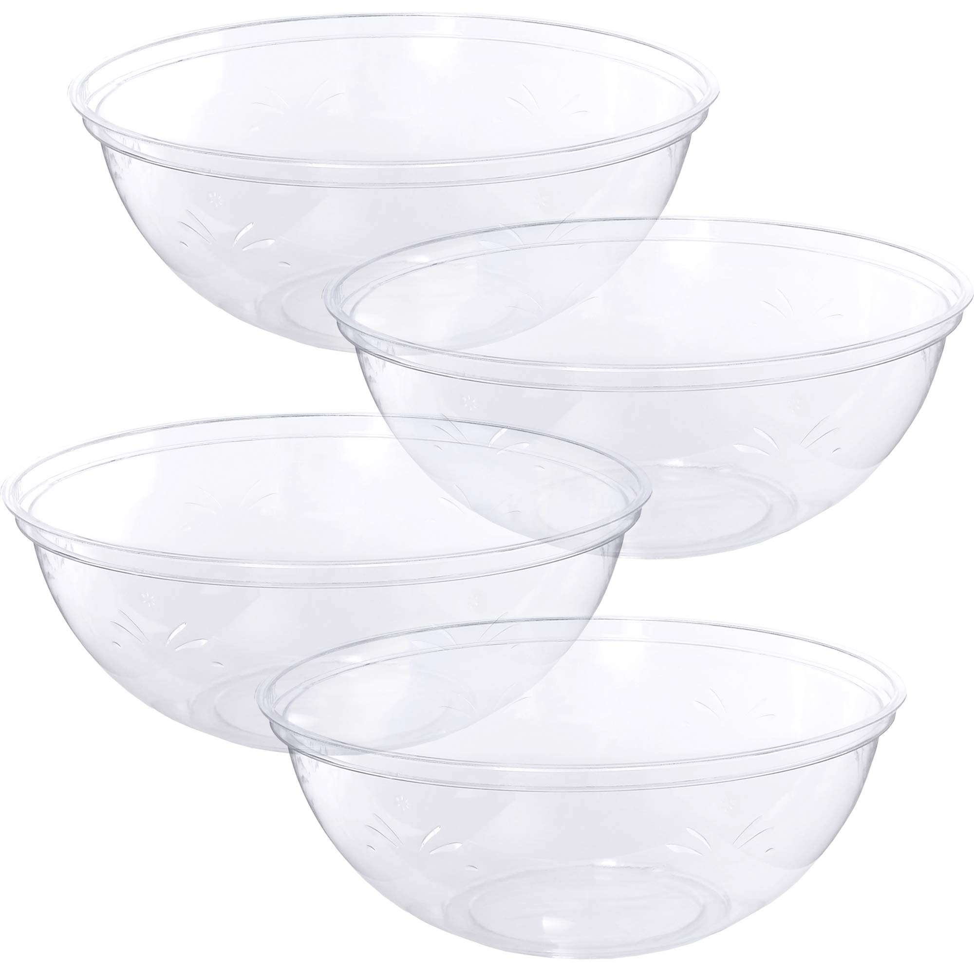 Plasticpro Disposable Round Serving Bowls, Party Snack or Salad Bowl