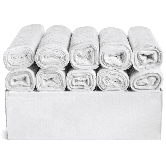 Plastics 45 Gallon Clear Trash Bags 40" x 48" - 16 Micron Equivalent High Density Value Garbage Bags