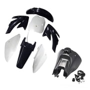 Plastics Fender Fairing Kit + Fuel Tank for CRF70F CRF 70 Dirt Pit Bike Taotao DB17 125cc 140cc 150cc 160cc 200cc 70cc 110cc Thumpstar Atomik Motorcycle Black and White Platics