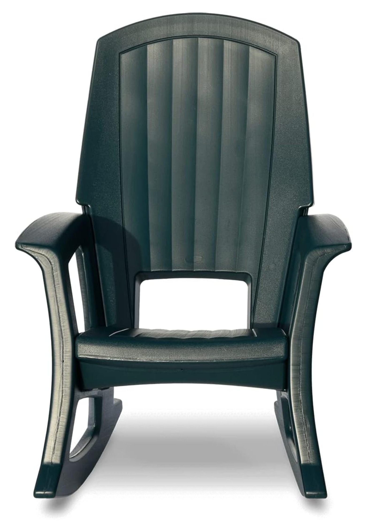 Green Heavy Duty Polyethylene Outdoor Rocking Chair with Armrests