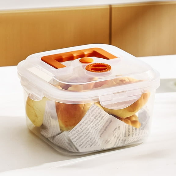Plastics Storage White Plastic Fresh Box Airtight Food Storage Container with Lid 7.48x7.48x4.52" Leakproof for Eggs Fruits Vegetables(1Pcs) NCHKUN