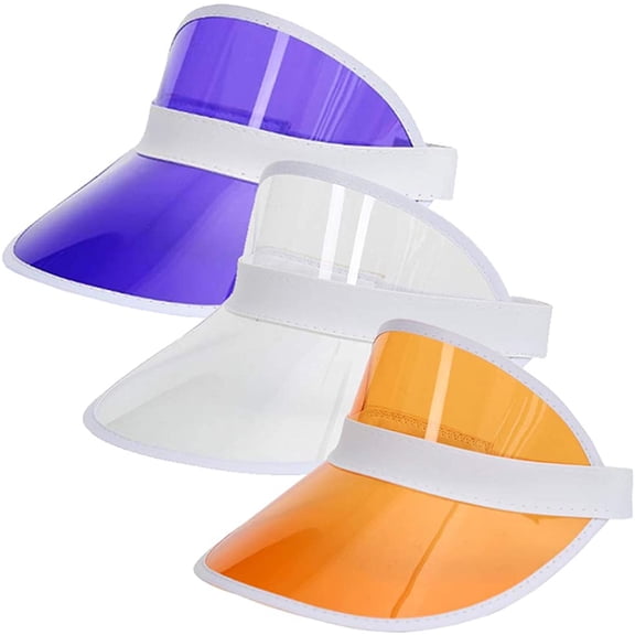 Plastics Sun Visors Multicolored UV Protection Hat Cap Headwear for Golf Tennis Cycle