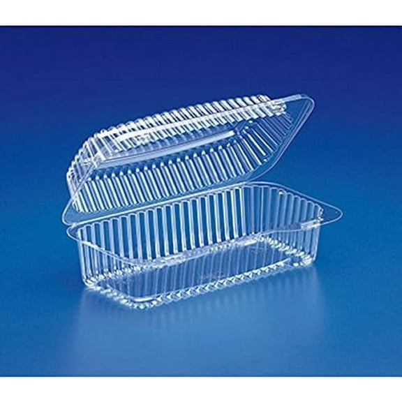 Plastics VPP781 Clear Hinged Lid Containers 8-13/16x4-7/8x3-3/16 (Case of 300)