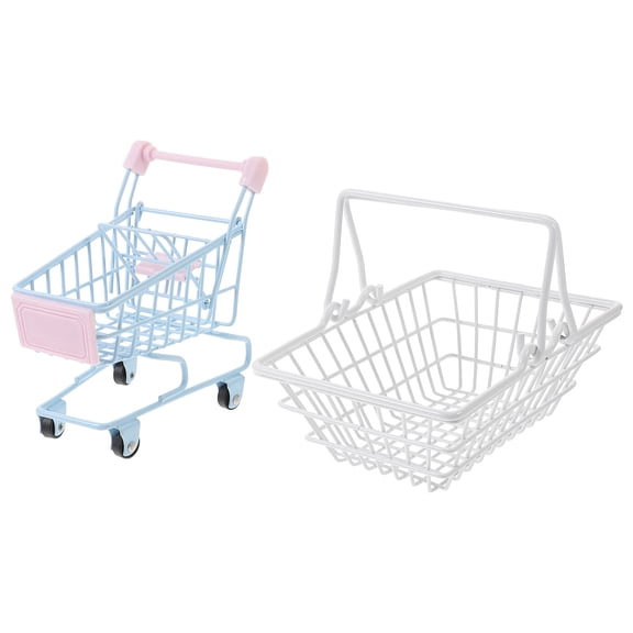 NIAIZEK Mini Cart Shape Plastic and Stainless Steel Fry Basket Assorted Color for Home Use