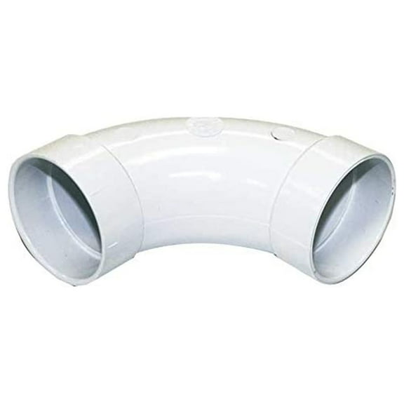Plastiflex Central Vac Vacuum 90 Degree Sweep Fitting White Elbow // SV8042