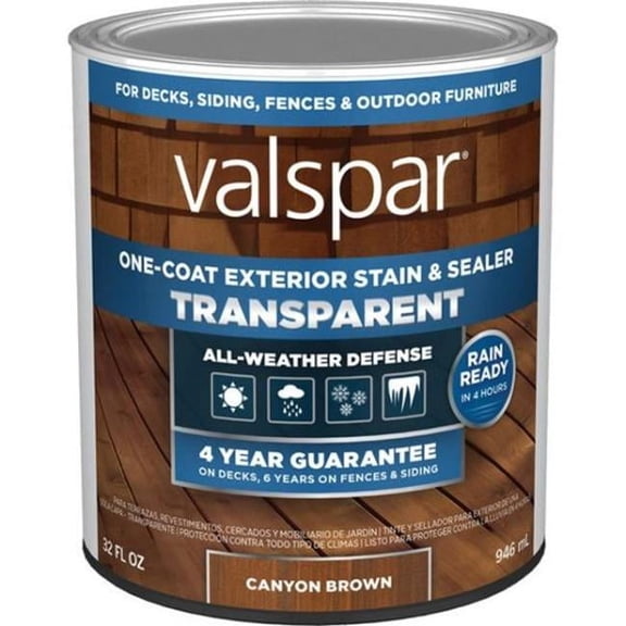 Plastik Valspar Transparent Stain Canyon Brown, 1 qt