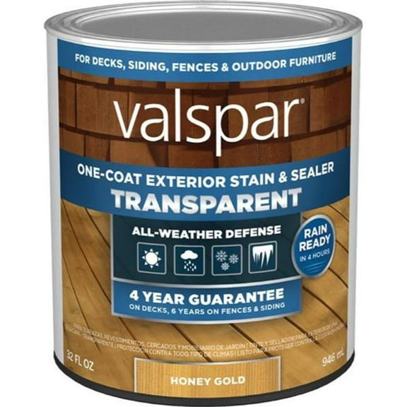 Valspar One-Coat Transparent Honey Gold Stain and Sealer 1 gal