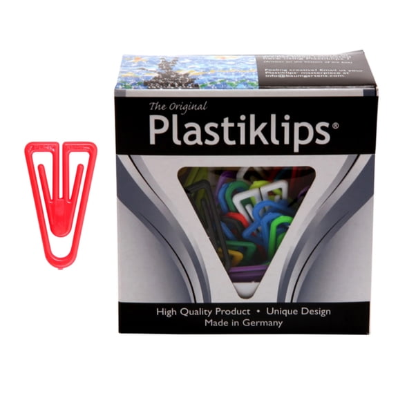 Plastiklips Paper Clips, Large (no. 6), Assorted Colors, 200/box | Bundle of 5 Boxes