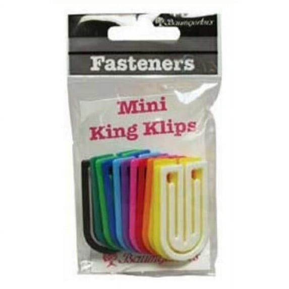Plastiklips Paper Clips Standard Size King 12 Pack ASSORTED Colors (LP-9010)
