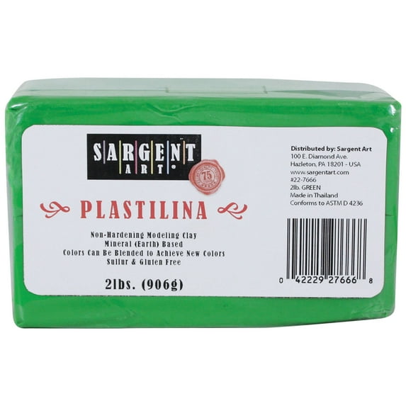 Sargent Art SAR227666 2 lbs Sargent Art Plastilina, Green