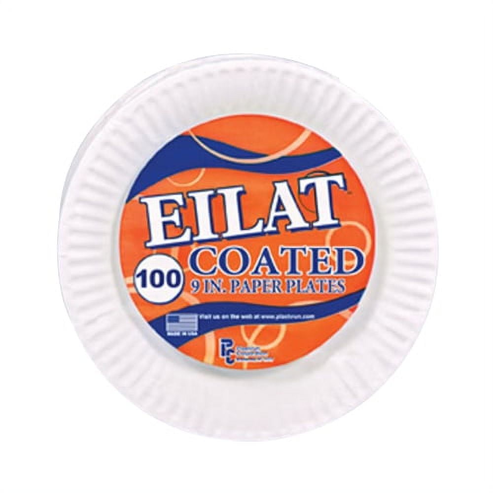 Plastirun Plate, 9" Diameter, 10 pt. Coated Paper | 100/Pack, 10 Pack/Case