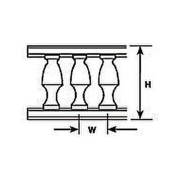 Plastruct PLS90903 1930 O Balcony Railing