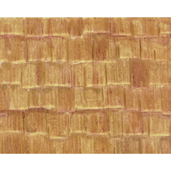 Plastruct Patterned Sheets, Wood Shake Shingle,1:24 Scale