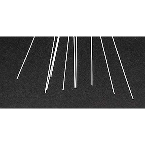 Plastruct Plastic Round Rod - Pkg of 10, 0.015" Dia  10" L