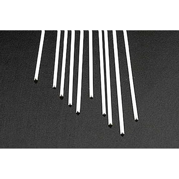 Plastruct Plastic Triangular Rod - Pkg of 10, 0.06" H × 0.06" W × 10" L