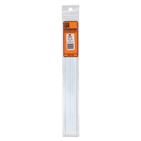 Plastruct Plastic Strip - Pkg of 5, 0.156" H 0.187" W 10" L
