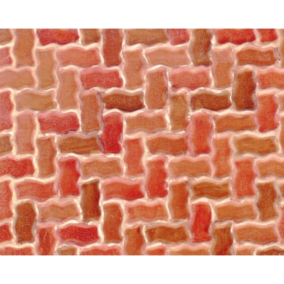 Plastruct Patterned Sheets, Interlocking Paving,1:24 Scale