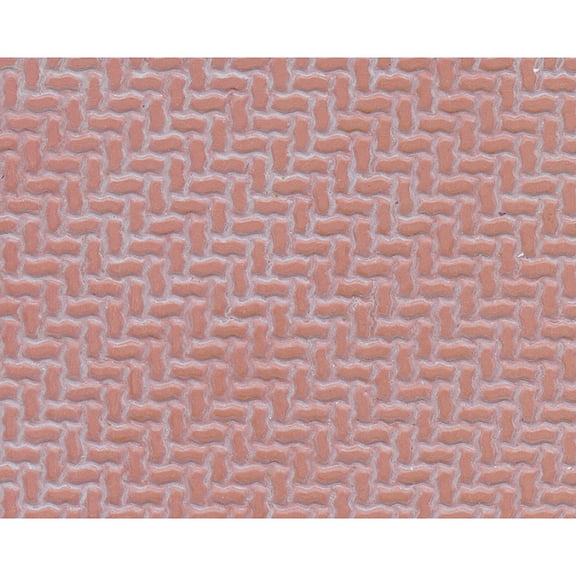 Plastruct Patterned Sheets, Interlocking Paving, 1:48 Scale