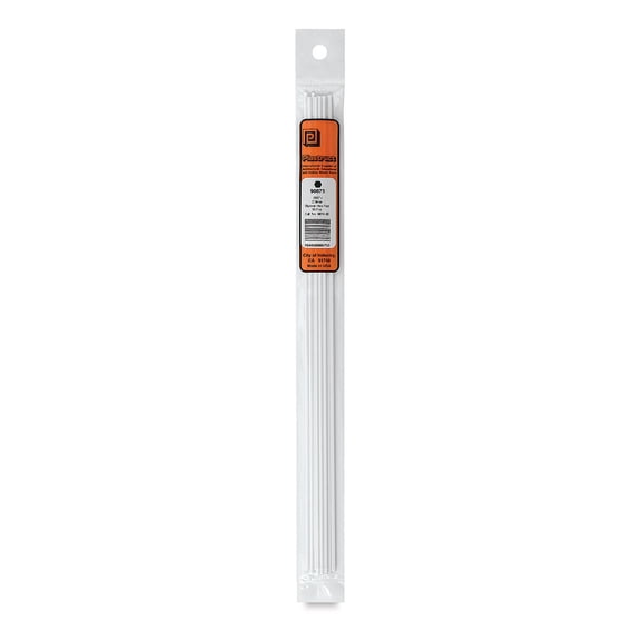 Plastruct Plastic Hexagon Rod - Pkg of 10, 0.08" W 10" L