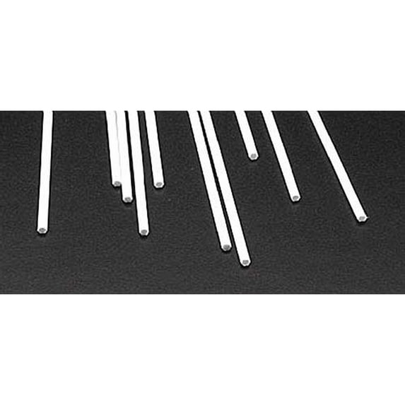 Plastruct Plastic Hexagon Rod - Pkg of 10, 0.04" W × 10" L