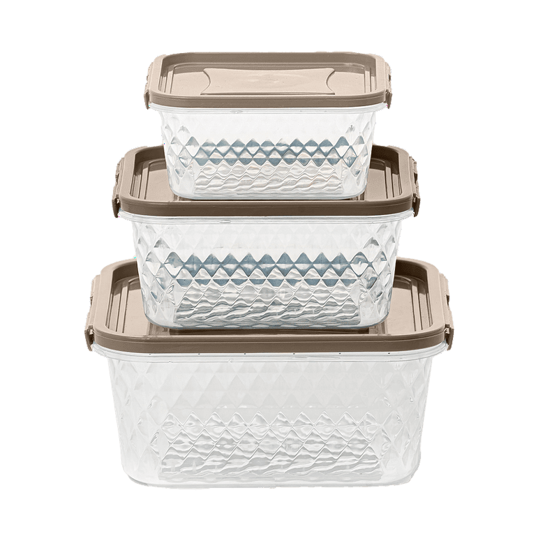 PEDECO Square Plastic Portion box with Lids.Food Storage Box,Container  Sets,Food Storage,Food Containers,Cereal Containers,use for School,Work and