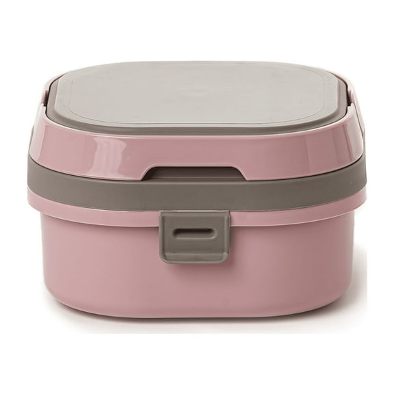 Plasvale Snack Box - Container To Go - Durable Plastic – Microwave Safe, BPA-Free (Rose)